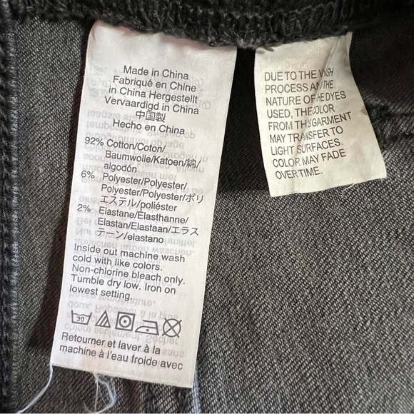 Madewell 9" Mid-Rise Skinny Jeans Berkeley Black: Button-Through Edition Size 26 - Picture 12 of 13